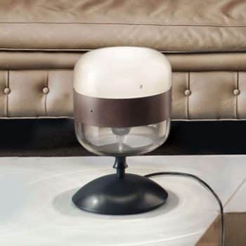 Dizajnová stolná lampa Futura zo skla, 29 cm