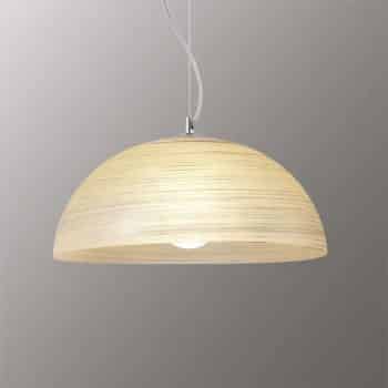 Ručne zdobená závesná lampa Modesto jantárová