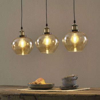Troj-plameňová trámová závesná lampa Jonas