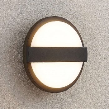 Lucande Gylfi vonkajšie nástenné LED, okrúhle