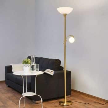 Stropné LED svetlo Elaina rameno na čítanie mosadz - Image 2