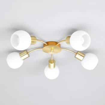 Stropné LED svietidlo Elaina 5pl okrúhle mosadz - Image 2