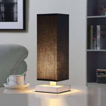 Čierna látková stolná lampa Martje s LED žiarovkou - Image 2