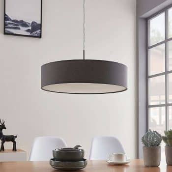 Závesná lampa Sebatin E27 LED 50 cm sivá - Image 2