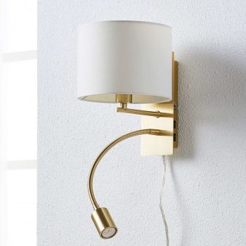 Mosadzné nástenné svetlo Florens LED lampa čítanie - Image 2