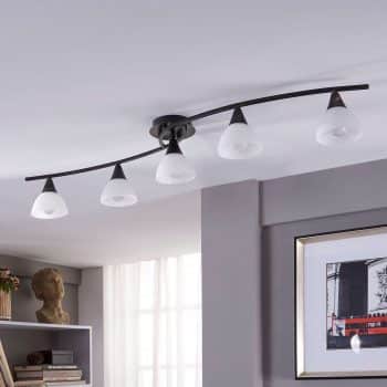 5-plameň stropné LED svietidlo Della podlhovasté - Image 2