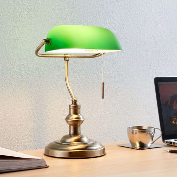 Lampa na písací stôl Milenka so zeleným tienidlom - Image 2