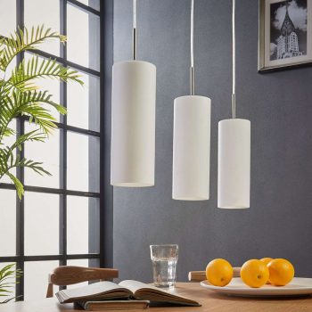 3-plameňová závesná lampa Vinsta biele sklo - Image 2
