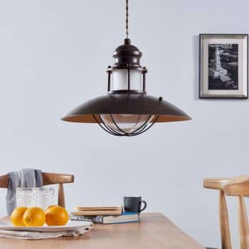 Rustikálna závesná lampa Louisanne v hnedej - Image 2