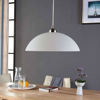 Okrúhla sklenená závesná lampa Valeria do kuchyne - Image 2
