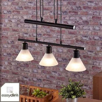 Závesné LED svietidlo Eleasa, easydim 3pl čierne