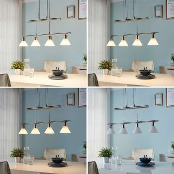 Závesné LED svietidlo Eleasa, easydim 4pl nikel - Image 2