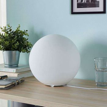 Guľová sklenená stolná lampa Marike biela - Image 2