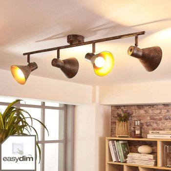 Štvor-plameňové stropné LED svietidlo Zera easydim