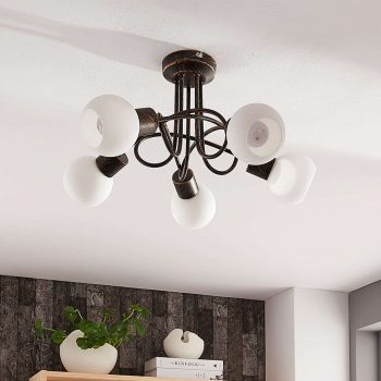 Stropné LED svietidlo Elaina 5-pl hrdza s odstupom - Image 2