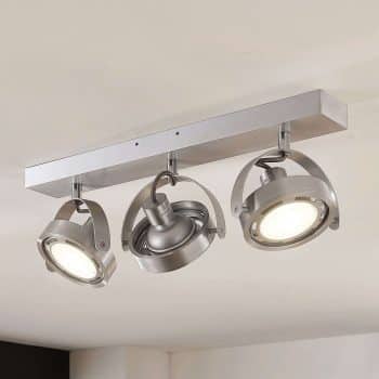 LED svetlo Munin stmievateľné hliník 3-plameňové