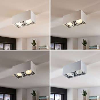 LED Downlight Rosalie hranaté 2-pl. hliník - Image 2