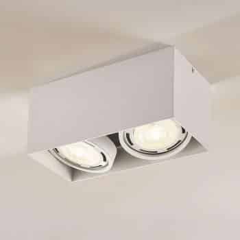 LED Downlight Rosalie hranaté 2-pl. biele