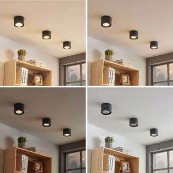 Stropné LED svietidlo Mabel okrúhle tmavosivé - Image 2