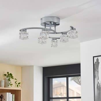Stropné LED svietidlo Yaro pochrómované 6-pl. - Image 2