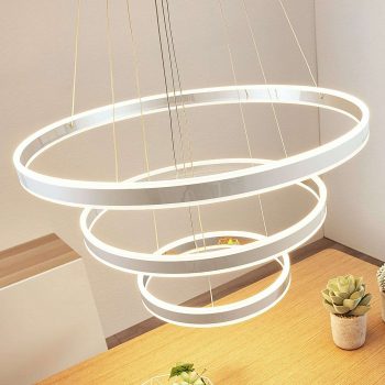 Závesné LED svietidlo Lyani 3 krúžky pod sebou