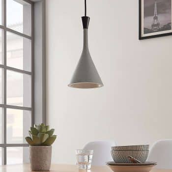 Závesná lampa Flynn, sivý betón, 1 svetlo, Ø 16 cm - Image 2