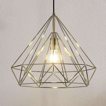 Závesná lampa Insida, klietka, mosadzná farba - Image 2