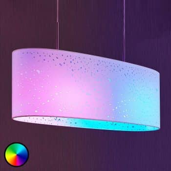 Lindby Smart LED závesná lampa Alwine, bodky/ovál