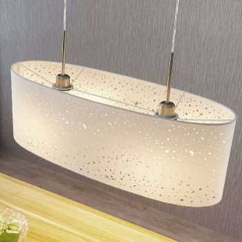 Závesná lampa Umma s dierkami, 1 svetlá, biela