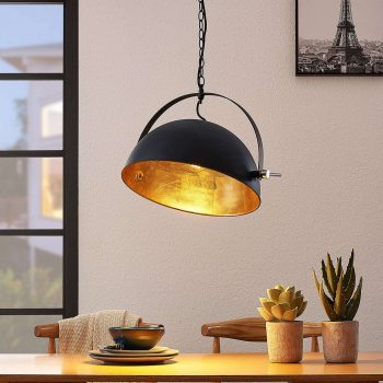 Závesná lampa Muriel čierna/zlato - Image 2