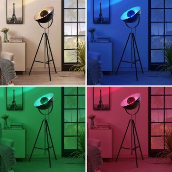 Lindby Smart LED trojnohá lampa Muriel, striebro - Image 2
