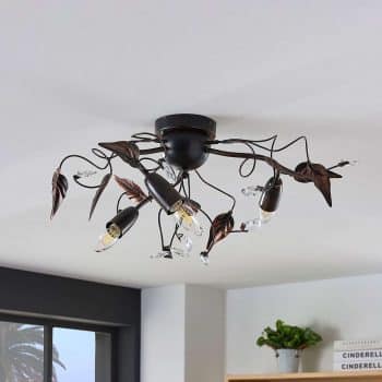 Stropná lampa Marlitt, zvlnené ramená, 3 svetlá - Image 2