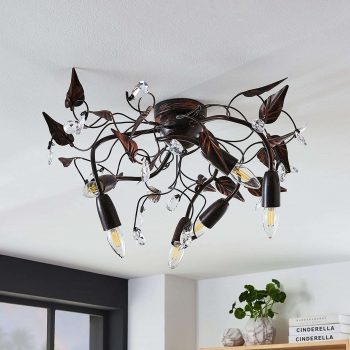 Stropná lampa Marlitt, zvlnené ramená, 6 svetlá - Image 2