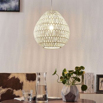 Závesná lampa Danya z bieleho papiera 33 cm - Image 2