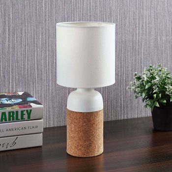 Stolová lampa Silva, korok/látkové tienidlo/34 cm - Image 2