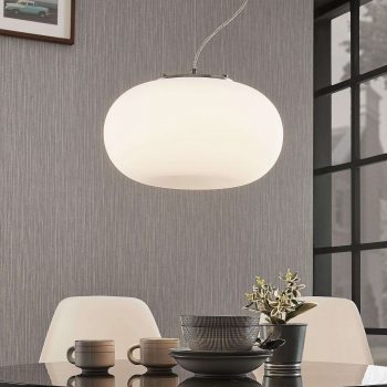 LED opálová závesná lampa Aglaja, biela - Image 2