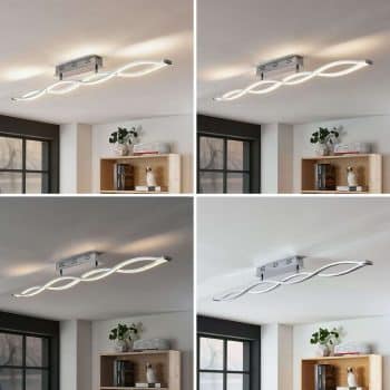 LED stropná lampa Roan, tvar vlny - Image 2