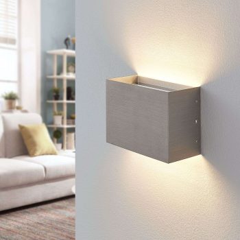 LED nástenná lampa Samo, satinovaný nikel - Image 2
