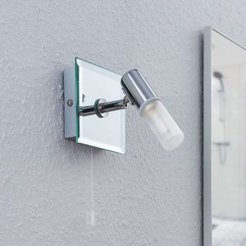 Nástenná lampa Zela, do kúpeľne, ťahací spínač - Image 2