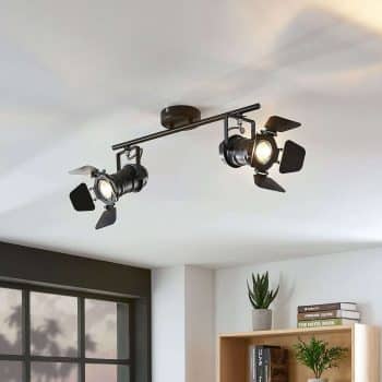 Stropná lampa Tilen, 2 svetlá, vzhľad reflektora - Image 2