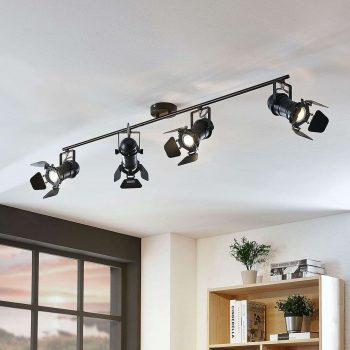 Stropná lampa Tilen, 4 svetlá, vzhľad reflektora - Image 2