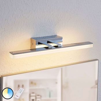 LED zrkadlová lampa Bernie, CCT, IP44, 46 cm