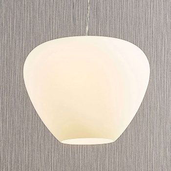 Sklené závesná lampa Bibiane, opálová biela - Image 2