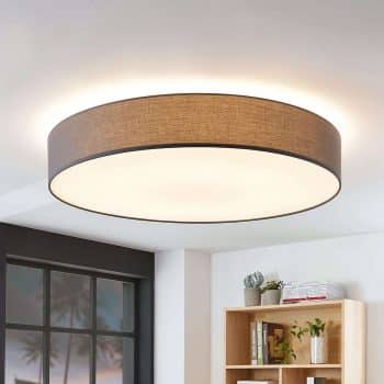 Látková stropná lampa Gordana sivá, 98 cm - Image 2