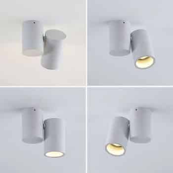 Stropná lampa Gesina, jedno svetlo, biela - Image 2