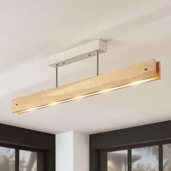 Drevená LED stropná lampa LED, Evolette, dlhá