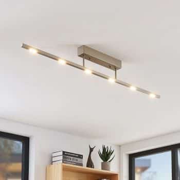 LED stropná lampa Margeau v nikle, stmievateľná - Image 2