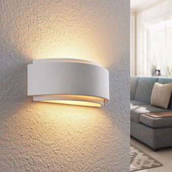 Nástenná lampa Cassian, dvojstupňová, polkruhová - Image 2