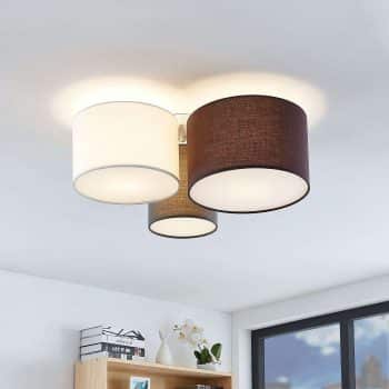Látková stropná lampa Laurenz, 3 svetlá - Image 2