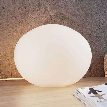 Lindby Tomas sklenená stolná lampa, priemer 29 cm